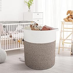 WISELIFE Storage Basket Large Cotton Rope Basket