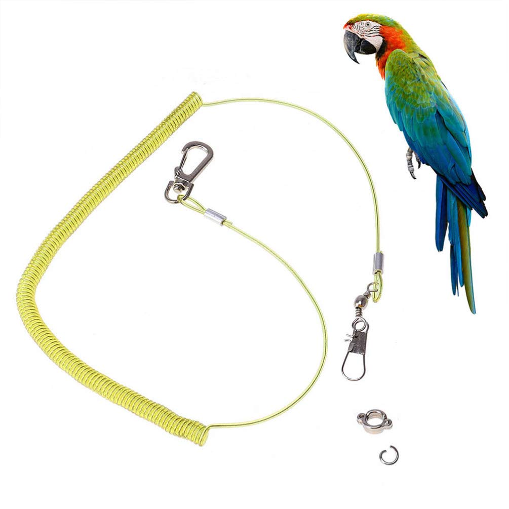 Balacoo Bird Parrot Leash Outdoor Flying Trainning Rope Leash Anti- Bite Elastic String for Parrot Macaw Cockatoo Cockatiel Conure (Random Color)