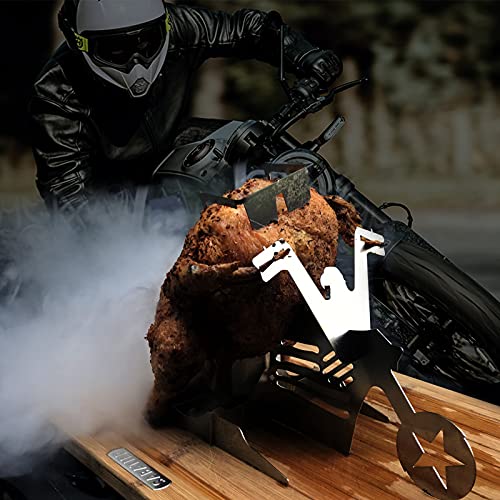 Beer Can Chicken Holder for Grill Motorcycle Beer Can Chicken