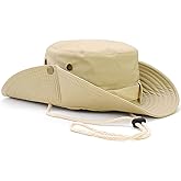 Favuit Sun Hats for Men Women, Fishing Hat UV Protection Wide Brim Bucket Hats Foldable Boonie Hat for Hiking Camping Safari