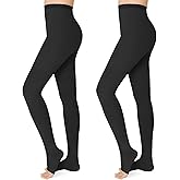 Wegitcs 20 - 30mmHg Compression Pantyhose,1 Pair or 2 Pairs Comfortable Compression Leggings,Open Toe Design,Medical Waist High Compression Stockings for Edema, Varicose Veins, Swelling, Pregnant,Nurses, Athletes(Open Toe)