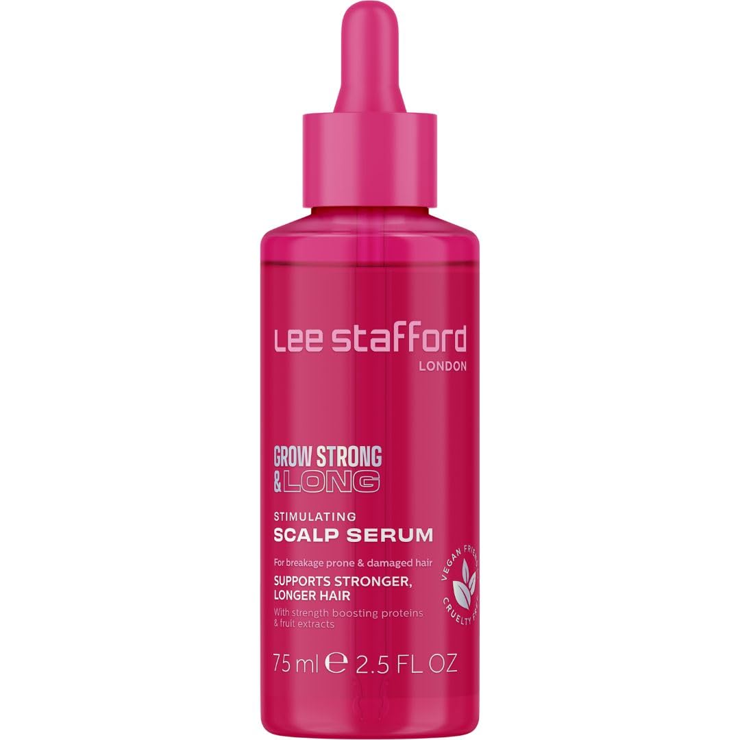 Lee Stafford Hair Growth Scalp Serum | Grow Strong & Long Collection - Best Stimulating Oil for Thinning, Damaged, Dry, Frizzy Hair, Packed with Proteins, Adds Shine, for Men & Women 75 ml