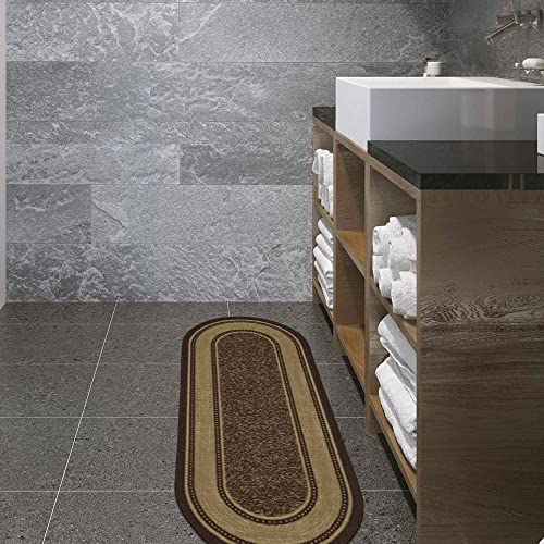 Ottomanson Ottohome Collection NonSlip Rubberback Bordered Design 2x5