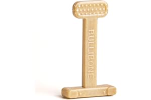 Bullibone Nylon Dog Chew Toy for Aggressive Chewers - Dental Hygiene Bone with Peanut Butter Flavor, Durable Tough Chew Toys for Small Dogs, Indestructible Dog Bone - Single