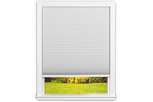 Redi Shade No Tools Easy Lift Trim-at-Home Cordless Cellular Blackout Fabric Shade White, 30" W x 64" L, (Fits windows 19"- 30")