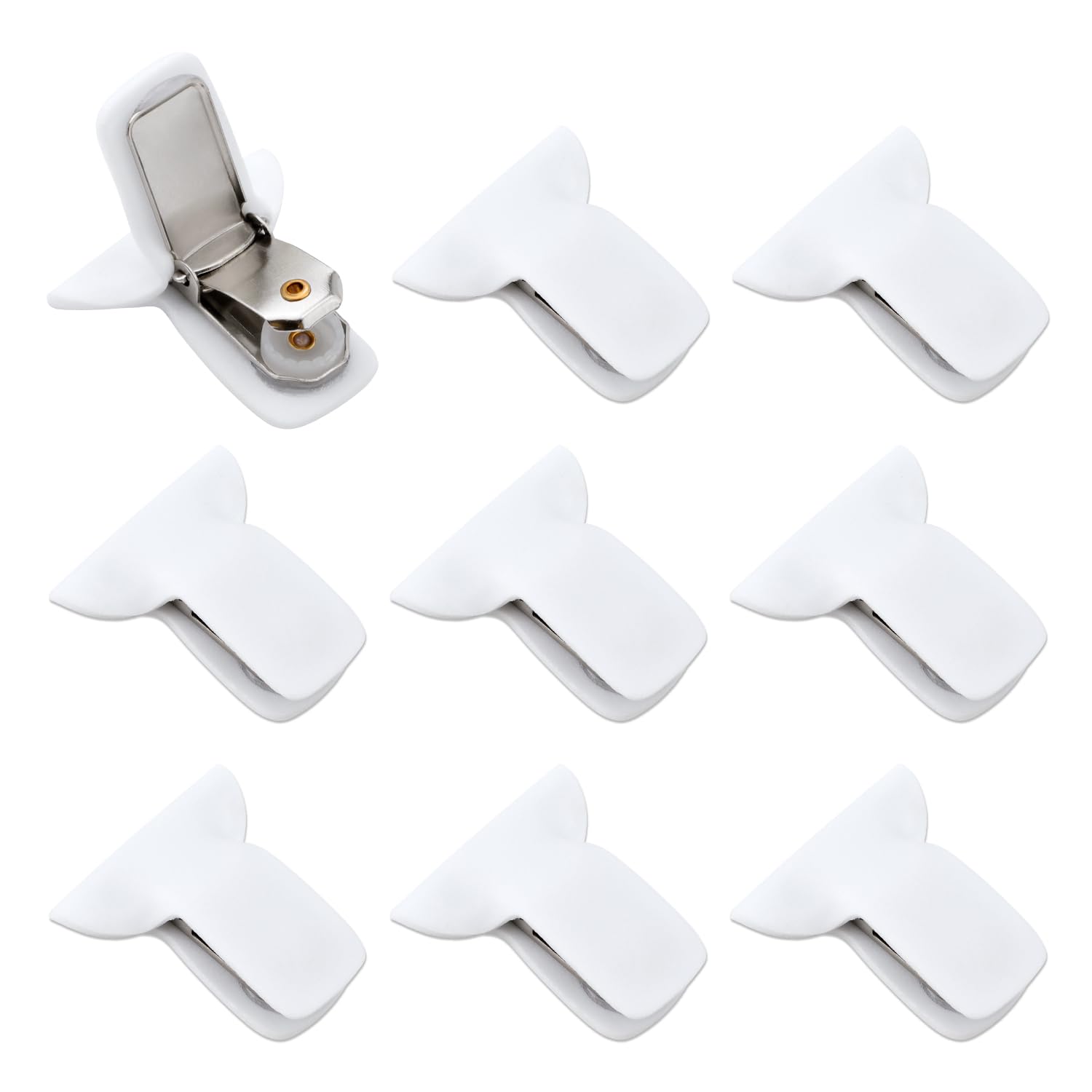 9pcs Duvet Clip for Comforter Inside, White Padded Clip to Keep Strong Hold Changing Quilt Snap Cover in Place No Pin Blanket Fastener Prevent from Shifting Bedding Accessories Quickly Install