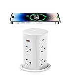 ANNQUAN 3" Pop Up Countertop Receptacle with 4 USB