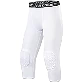 SS COLOR FISH Men’s Basketball Leggings with Knee Pads 3/4 Compression Tights Pants Sports Athletic Baselayer