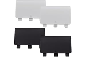 LIXIONGBAO 4 Pcs Battery Back Cover for Xbox One/One S/One X Controller[NOT for Xbox Series X/S],Battery Back Shell Covers,Replacement Battery Cover Door Compatible with Xbox One(Black&White)