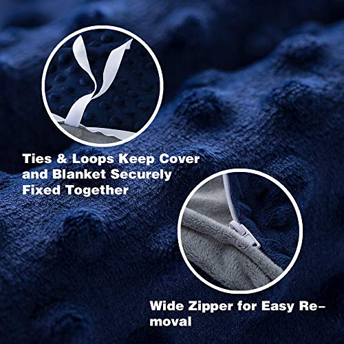 Weighted Idea Soft Weighted Blanket with Cover 15 lbs for Adults 48