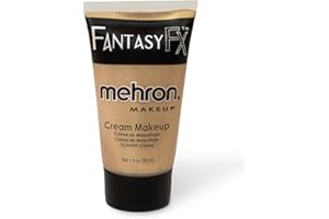 Mehron Makeup Fantasy FX Cream Makeup | Water Based Halloween Makeup | Gold Face Paint & Body Paint For Adults 1 fl oz (30ml) (Gold)