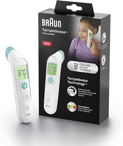 Braun TempleSwipe 5 Thermometer BST200 Colour-Coded Display 3 Sec