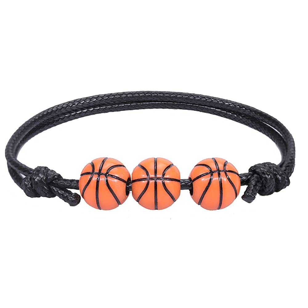 Generic Basketball Bracelet Children's Adjustable Cord Braided Bracelet