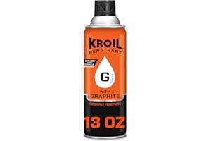 Kroil Penetrant with Graphite (Aerosol Spray-13oz Can-Single) | High Temperature Penetrating Lubricant for Small Gaps, Corroded Metal, Seized Parts (PH132)