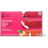 Good &amp; Gather Strawberry, Apricot &amp; Wildberry Fruit Strips Variety Pack, Real Fruit Snack, 48 Count, 24 oz