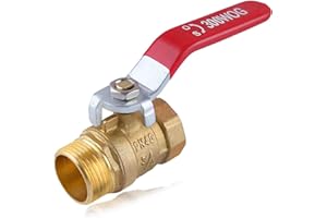 LEONTOOL Brass Ball Valve G3/4 Inch Male x Female Thread Pipe Fitting, Heavy Duty Brass Ball Valve Shut Off Switch with Lever