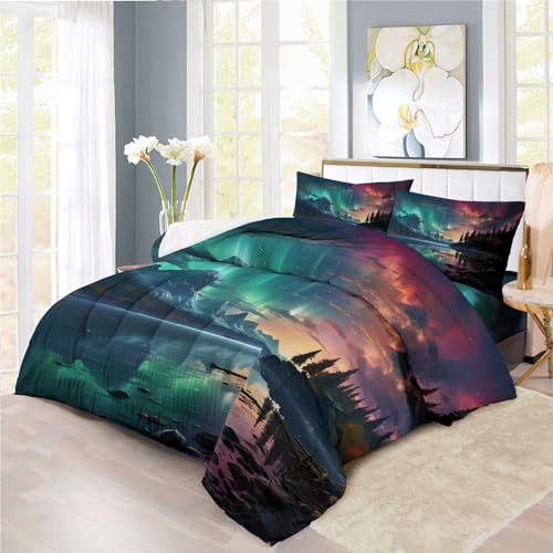 XIICOO Natural Aurora Themed Comfortcer Set Arctic