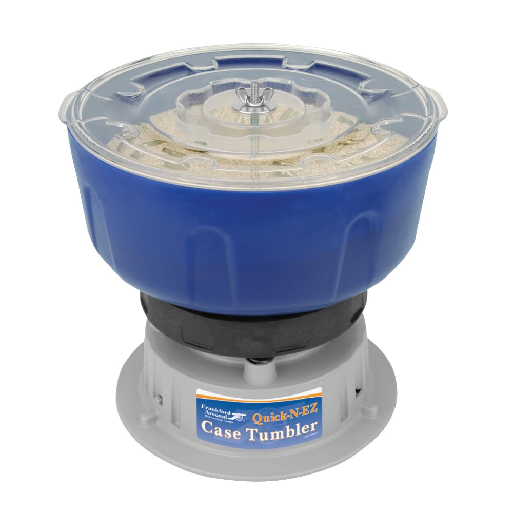 Photo 1 of Frankford Arsenal Quick-N-EZ Vibratory Case Tumbler with Clear Viewing Lid and Durable Construction for Reloading, Cleaning and Dry Tumbling Brass Cases
