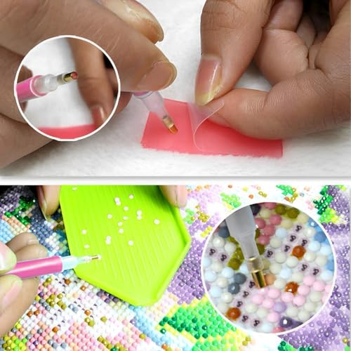 Zinker 5D Diamond Painting Kit Pintura De Diamantes Redondo De 35cm X 35cm Impresión HD Incluye todos los Aditamentos Necesarios Modelo Noche Estrellada Snoopy