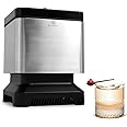 Clear Ice Maker - Makes 4 Large, 2" Crystal Clear Ice Cubes in 8 to 12 Hours - Great for Cocktails, Whiskey & Bourbon - Compact Countertop Ice Maker - Stainless Steel Shell - Reusable Ice Tray