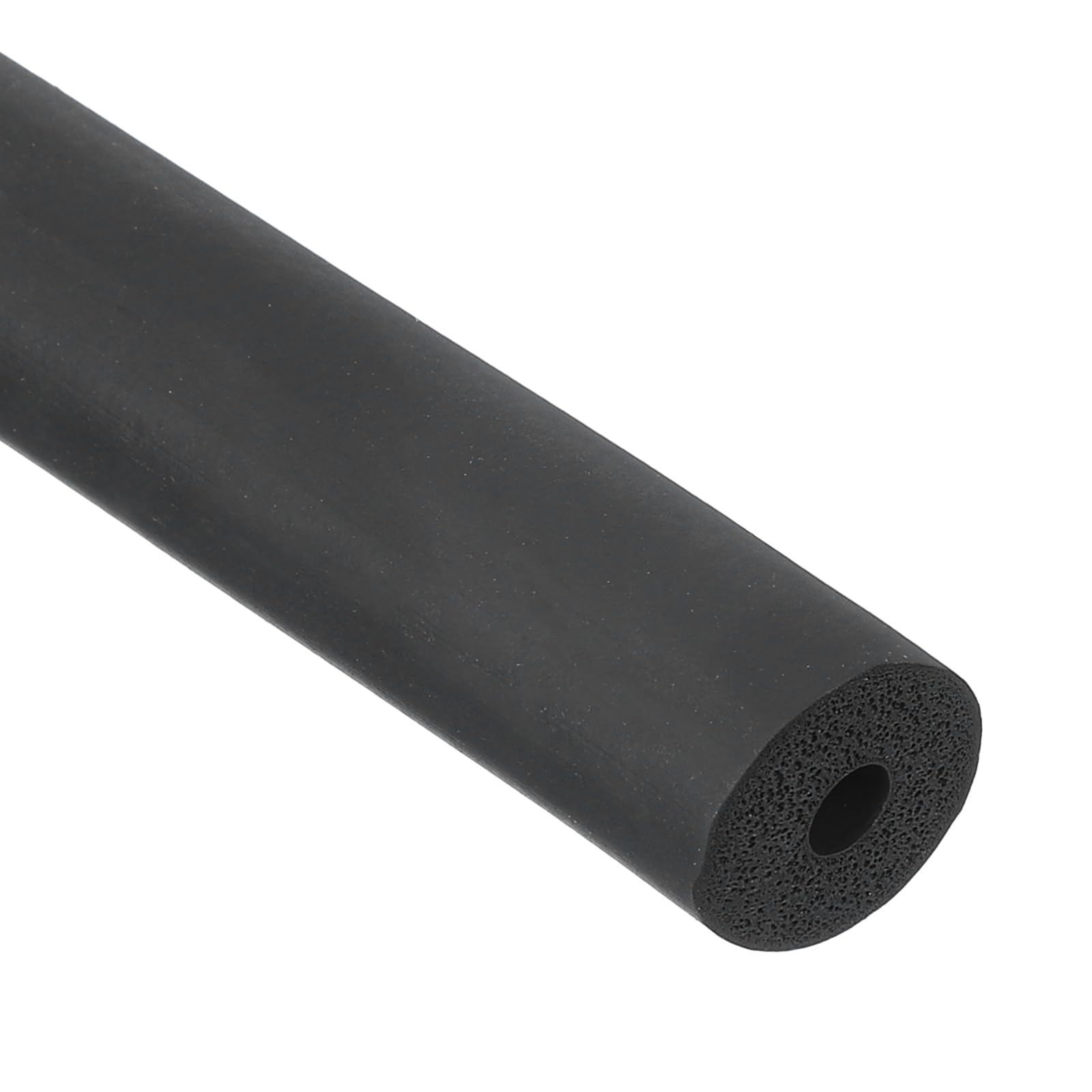 PATIKIL 4mm ID x 15mm OD x 1m Long Pipe Insulation Foam Tube, Pipe Cover Wrap Roll EPDM Bar Tubing for Handle Grip Guitar Stand AC Units, Exercise Machine Handle, Black