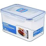 LOCK & LOCK Easy Essentials Food Lids/Pantry Storage/Airtight Containers, BPA Free, Rectangle - 8 Cup - for Cookies, Clear