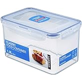 LOCK &amp; LOCK Easy Essentials Food Lids/Pantry Storage/Airtight Containers, BPA Free, Rectangle - 8 Cup - for Cookies, Clear