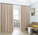 Linen Zone Tan Brown Extra Wide Curtains for Wall