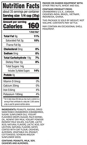 AMAZON BRAND – HAPPY BELLY YOGURT TRAIL MIX, 2.75 POUND (PACK OF 1)