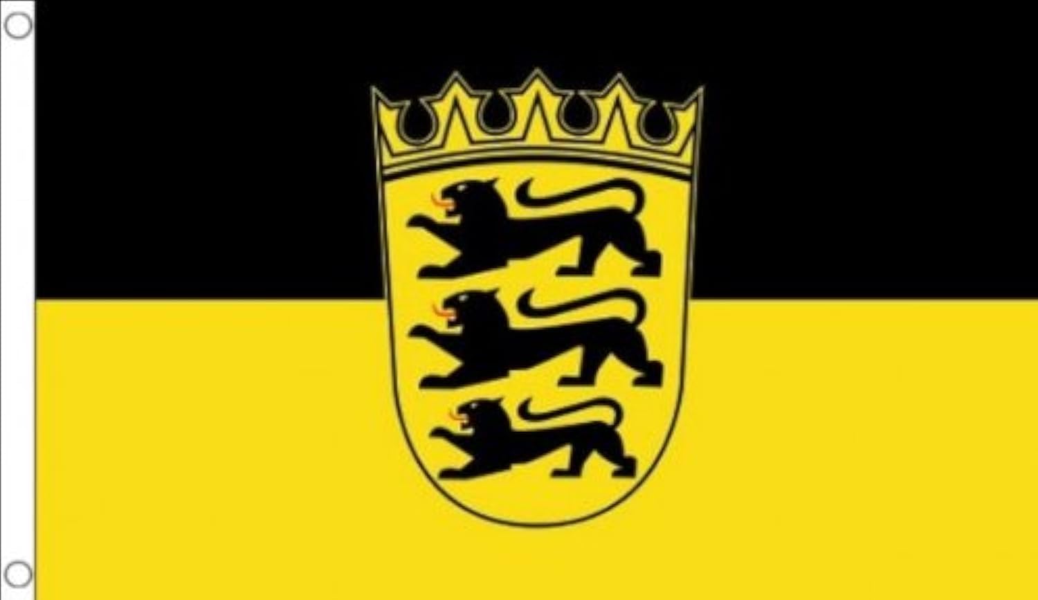 AZ FLAG - Baden-Wurtemberg Flag - 3x5 Ft - 100D Polyester Germany - German Region Of Baden-Wurtemberg Banner with Two Metal Grommets - Fade Resistant - Vivid Colors - 3' x 5' Feet - 150x90 Cm