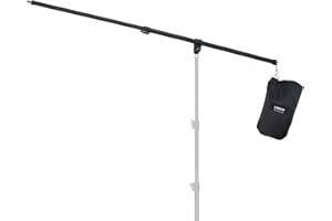 LINCO Lincostore 2.5ft to 5ft Adjustable Overhead Light Boom Arm with Universal Tripod Clamp & Counter-Weight Bag 4255K