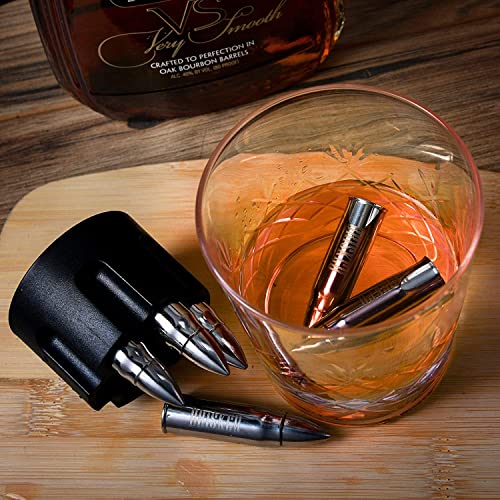 Silver Whiskey Stones for Old Fashioned Glass | Best Gift Accessories for Drinking Bourbon and Scotch | Perfect Whisky Gift for Men | Stai＿並行輸入品 Silver Whiskey Stones for Old Fashioned Glasses | Best Gift
