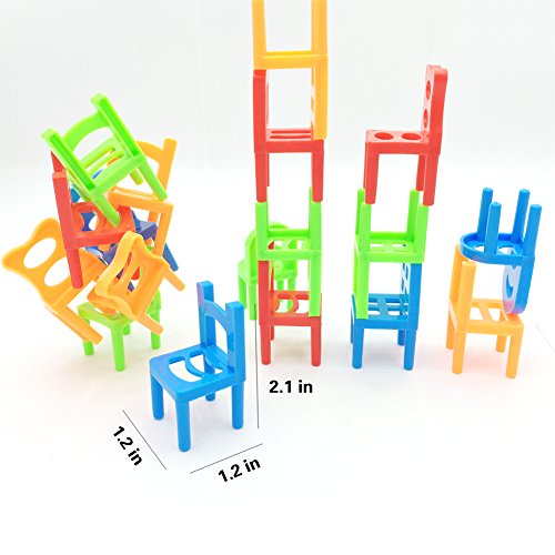 JIALEEY Balancing Toys Plastic Chairs Stacking Intelligence Multiplayer