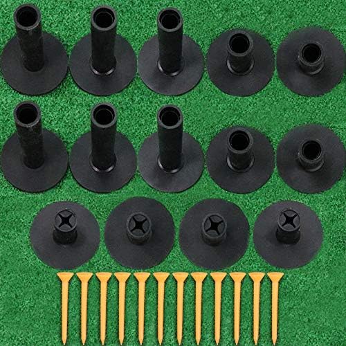 FINGER TEN Golf Rubber Tees Driving Range 3 Inch 1.5” 2.25” 2.75” 3.13” Tee Holder for Mat 1.5” 2” with Plastic Cup Tees Indoor Outdoor Use