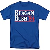 Popfunk Reagan Bush 84 T Shirt – Vintage Political Campaign Retro Tee for Men or Women, Unisex Adult