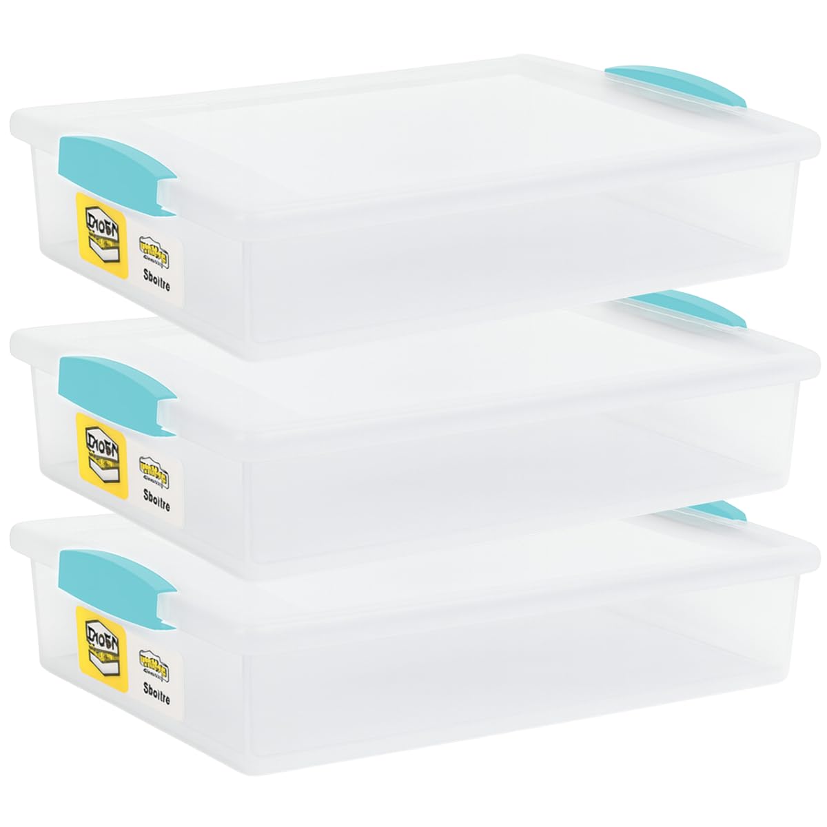Photo 1 of Tribello Plastic Storage Containers With Lids For Organizing, 6 Quarts - (Large - 14 x 11 x 3)