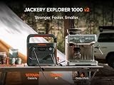 Jackery Explorer 1000 v2+ 1070Wh LiFePO4 1500W AC 100W USB-C Solar Panel view 2