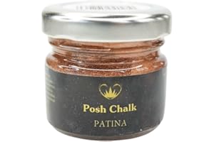 Posh Chalk PC0303 Patina - Copper 30ml - Oil-Based Gilding Wax - Vintage, Metallic, Distressed - DIY Craft Upcycling Furniture - Thick Texture + Stiff Consistency – Artisan Quality