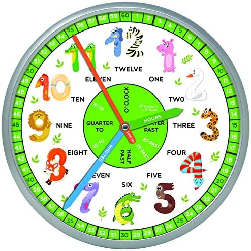 سعر Educational Wall Clock - Silent Movement Time Teaching Clock for ...