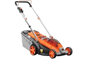 MOWRO Electric Lawn Mower 40V Redback Cordless Lawnmower HandPush Mower with Adjustable Handle 15Inch Cutting Width Lawn Care Equipment (with 2Ah Battery & Charger)