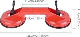 ICEBLUEOR 2 Pack Glass Suction Cups 11.5 cm Dual Vacuum Lifter 100 kg view 2