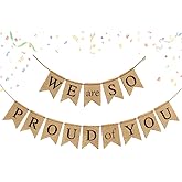JeVenis Proud Graduation Congratulations Banner - Party Decorations & Commencement Decoration