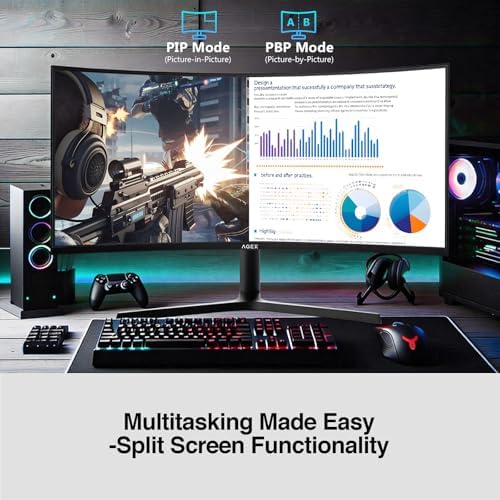 Z-Edge AGEX Monitor Gaming Curvo 34'' UWQHD 240Hz 21:9 1ms VA Pip — foto 8 de 8