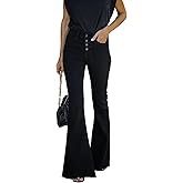 KUNMI Women's Flare Bell Bottom Jeans High Waisted Wide Leg Bootcut Jeans Stretchy Denim Pants