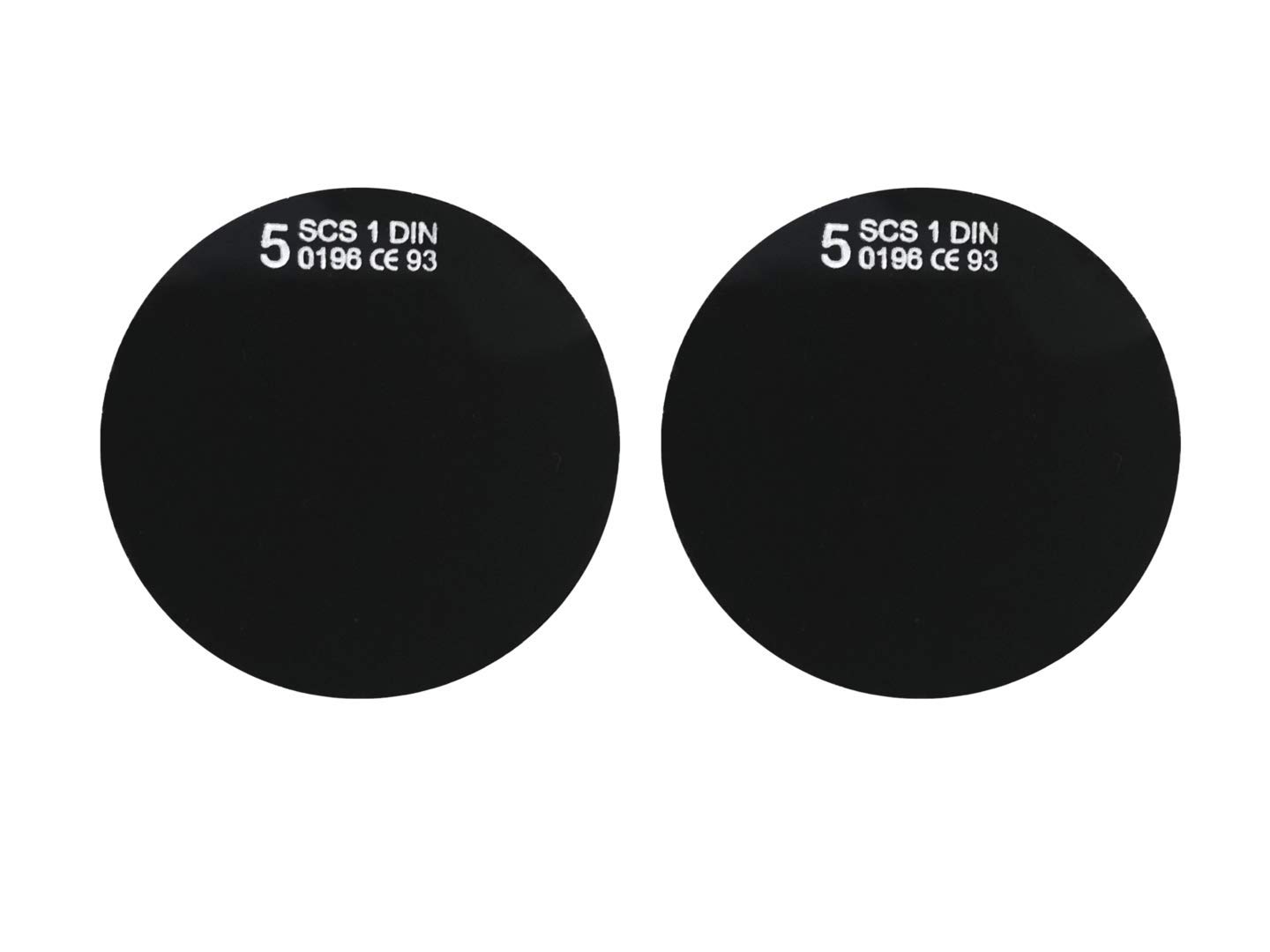 Aulektro 1 Pair of Round Safety Glasses with 50 mm Welding Protection Glass Diameter Tinted Protection Level DIN 11