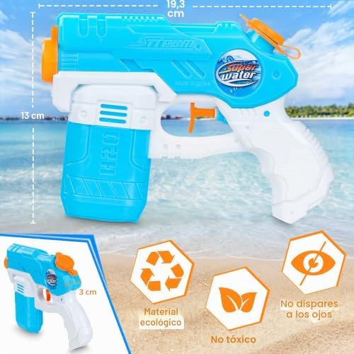 4 pistolas de água, pistolas de brinquedo de água de 150ml, pistolas a jato de longo alcance de 7m, guerras de água, piscina, praia, brinquedo de luta livre ao ar livre, presentes de verão para crianças