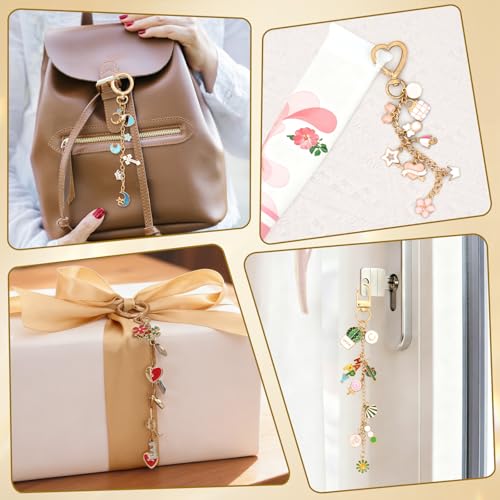 ASTNIC 316 Pieces DIY Key Chain Craft Charms Pendant Set, Jewellery Craft Accessories, Key Chain Making Kit, Metal Rings for Crafts, Things for Girls
