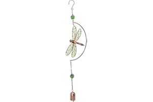 Dragonfly Wind Chimes, Iron Hanging Decor with Beautiful Melody for Home Garden Yard Balcony Window Decoration