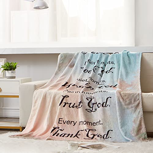 BOOPBEEP Healing Throw Blanket with Inspirational Thoughts and Prayers