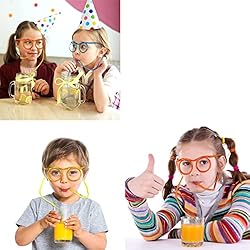 Funny straw Glasses Flexible Drinking Straw Novelty